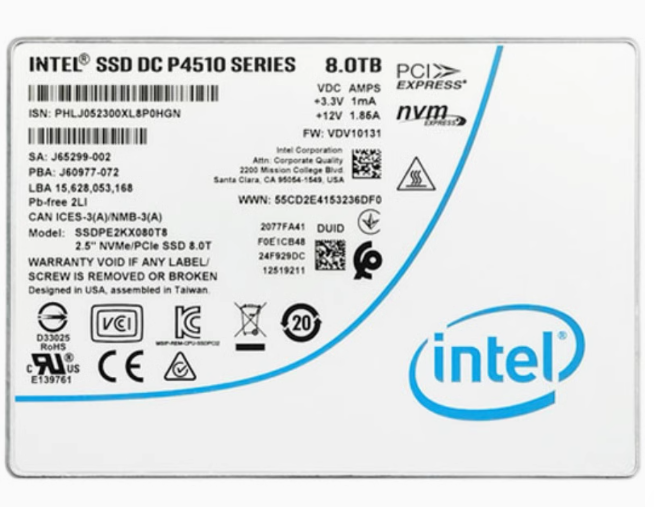 Intel/英特尔 P4510 8T U.2 PCIE3.0高速企业级服务器固态硬盘SSD：参考价￥3600-图片1