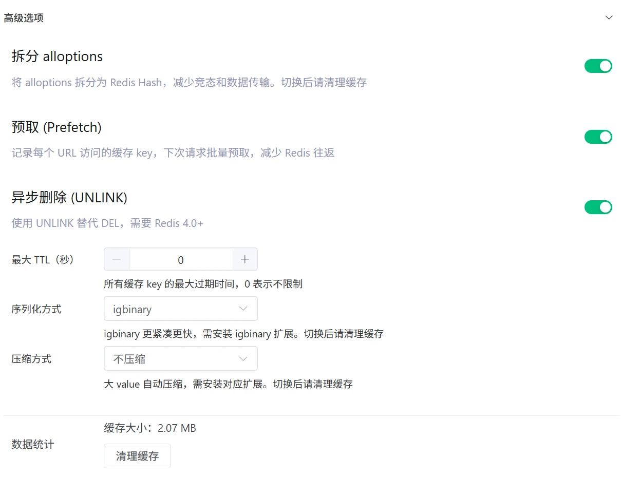 20260304072526431943.webp WPOPT插件高级缓存功能为WordPress加速-图片6