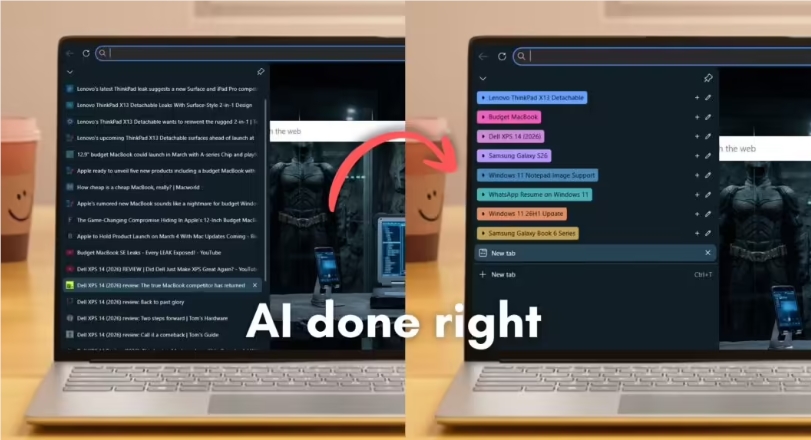 网页杂乱救星!微软 Edge 浏览器上线 AI 标签整理功能:秒速归类海量页面