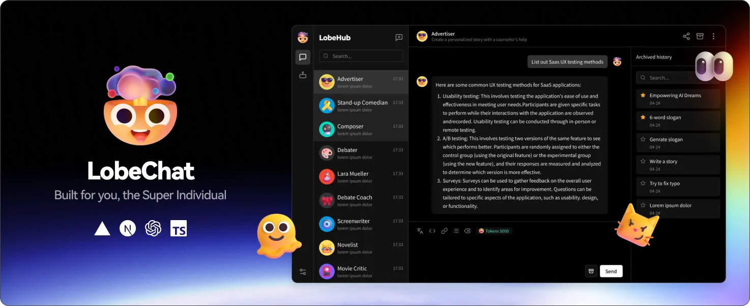 LobeChat 现代化的开源 AI 聊天框架