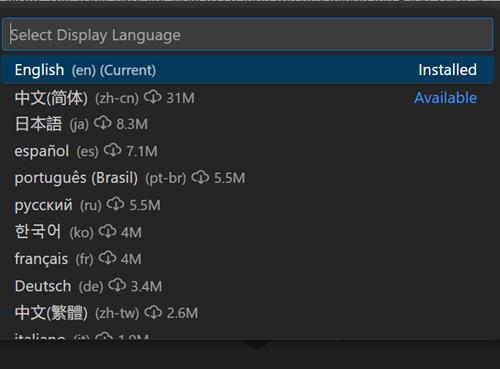VS Code 设置简体中文(官方语言包)